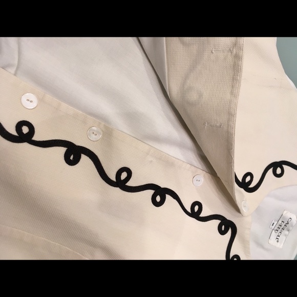 Vintage vest with black scroll design - Picture 2 of 7